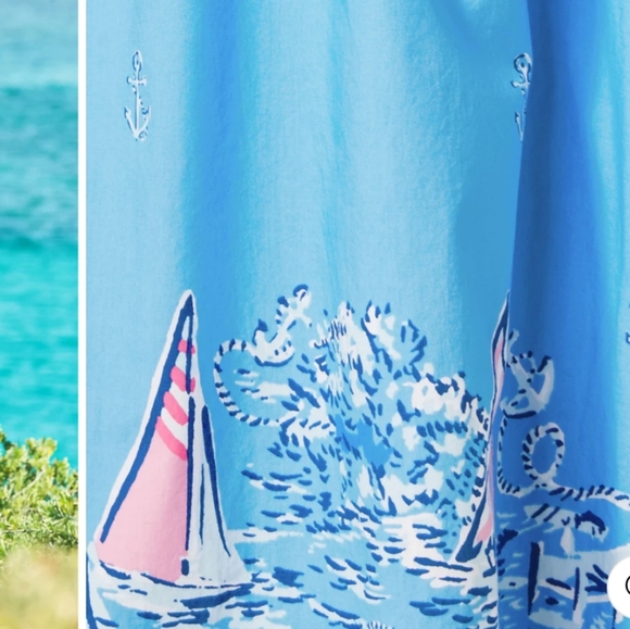 Nwt Lilly PulitzerCharlese Cotton Halter Midi Dress - Picture 2 of 13